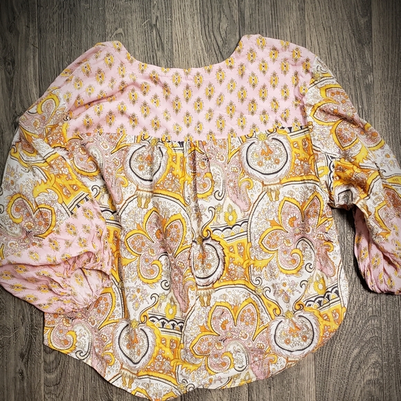 RACHEL ZOE | FLORAL TASSEL TIE NECK BLOUSE | SMALL - Picture 5 of 8